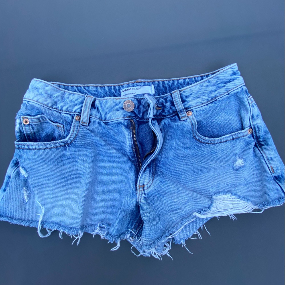 Garage Light Blue Jean Shorts